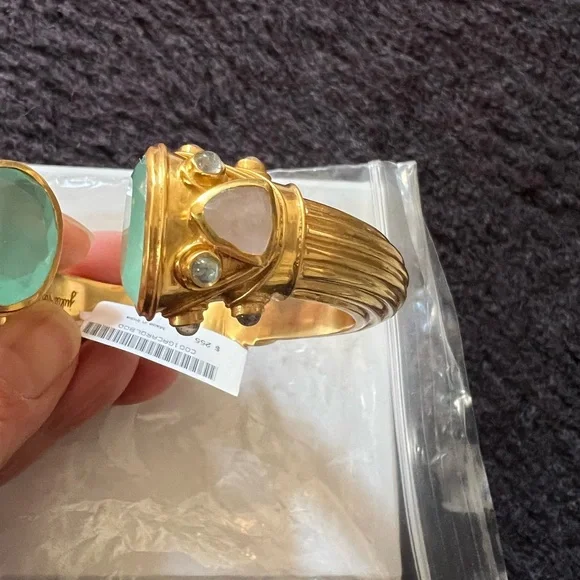 NWT Julie Vos Chalcedony and Rose Quartz Byzantine Bracelet - Picture 2 of 2